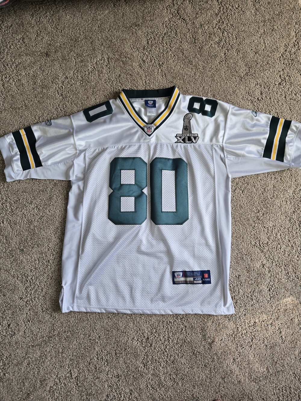 Reebok White #80 Football Jersey Green Bay Packers